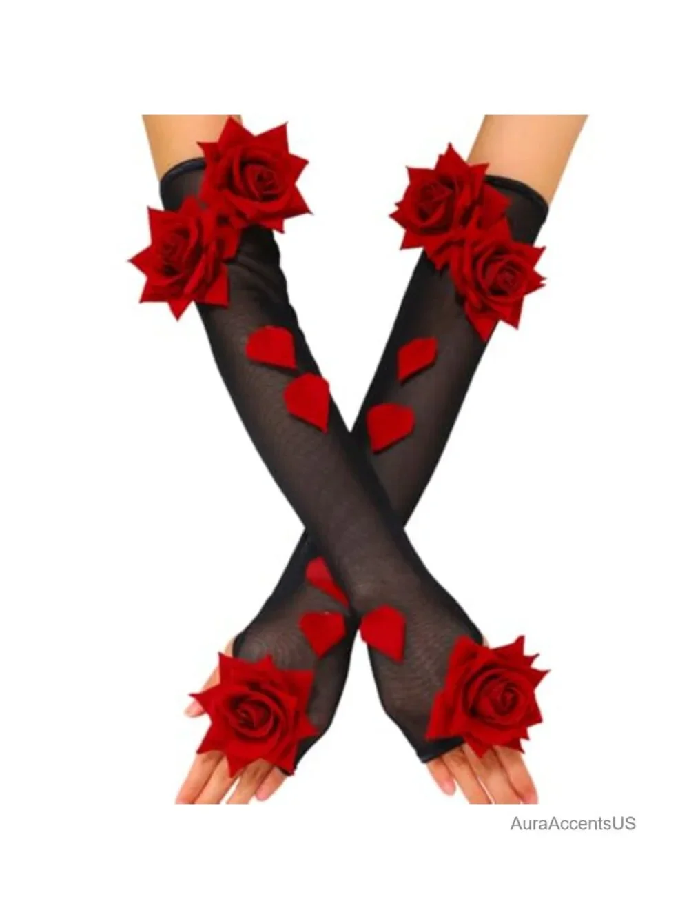 Fingerless Lace Gloves for Women Gothic Novelty Arm Sleeves